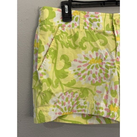 Lilly Pulitzer Jubilee Floral Cotton Shorts Women Size 6 - Picture 2 of 12